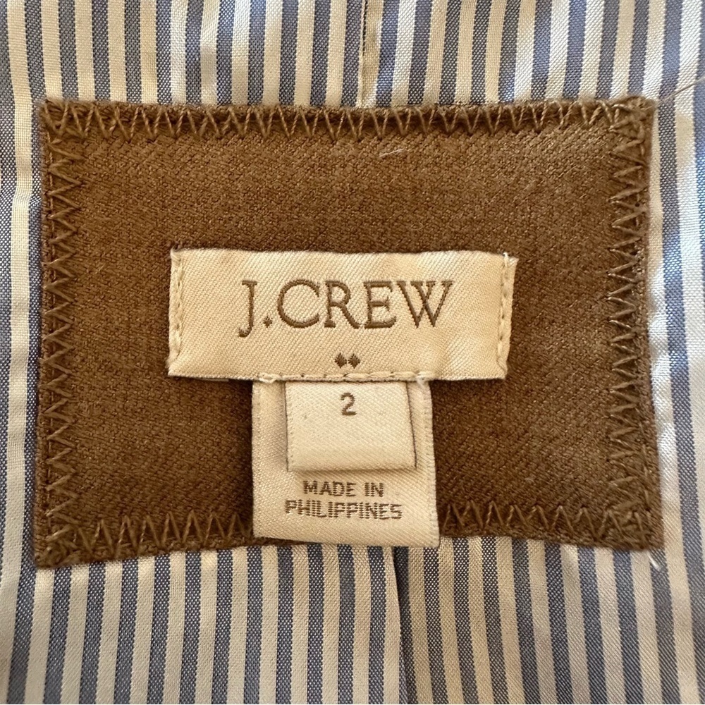 J. Crew Wool Blend Camel Long sleeves schoolboy blazer Size 2 - Picture 12 of 15